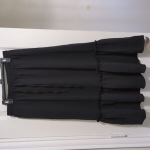 Black Flowy Midi Skirt Size M